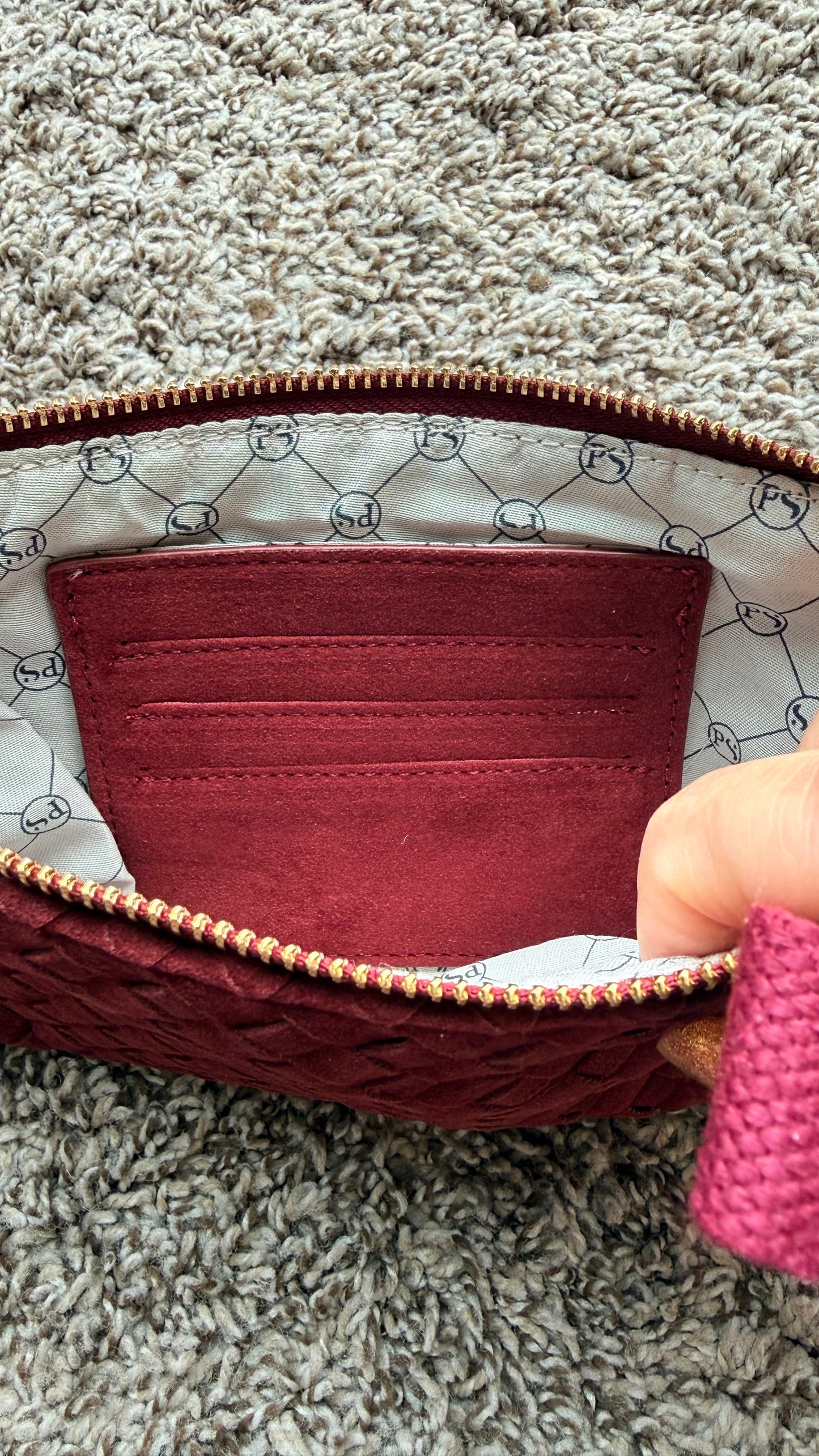 Emma Suede Wristlet Clutch