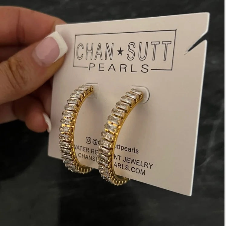 Large Diamond Hoops by ChanSutt