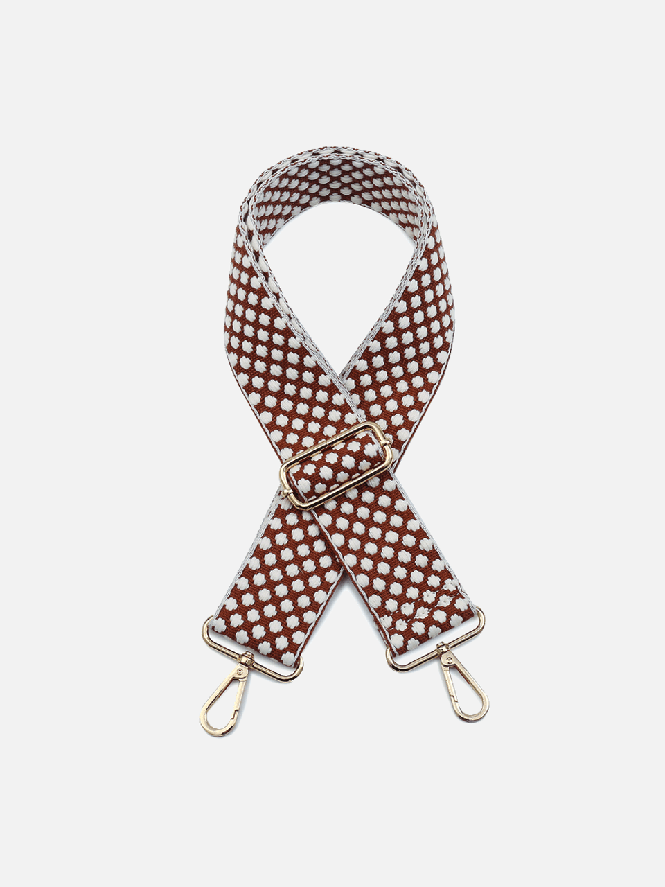 Strap Brown and Ivory Dots