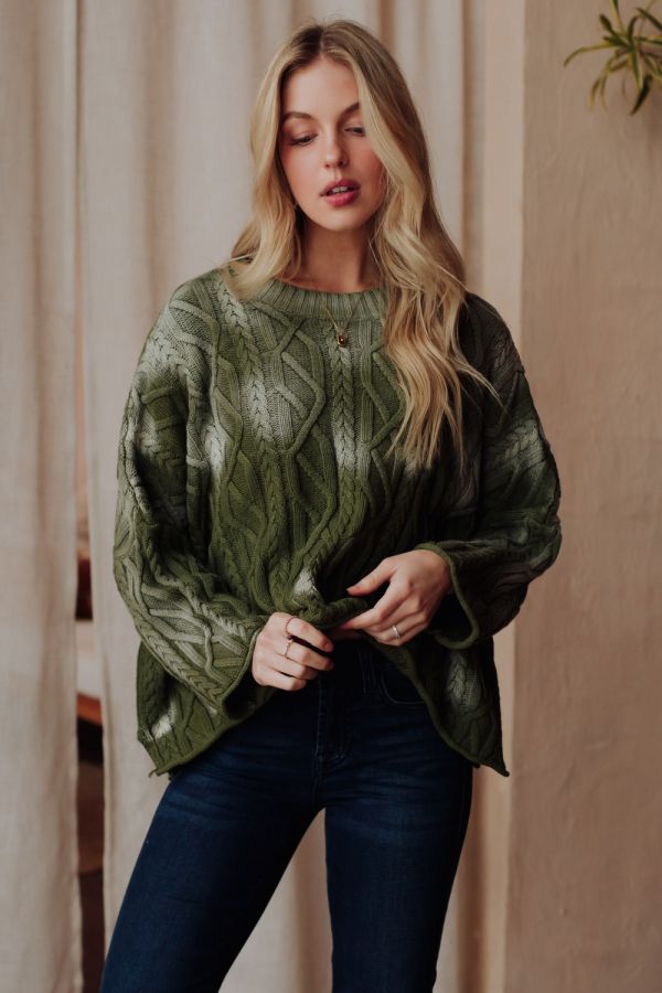 Swing Boho Cable Sweater