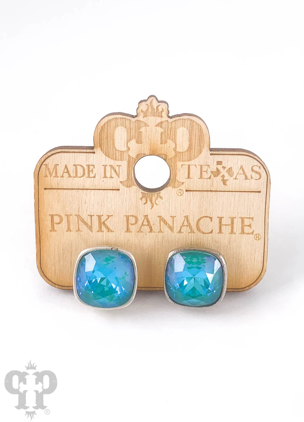 Austrian Crystal Post Bound Stud Earrings