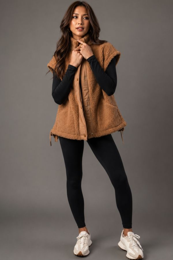 Fleece Relaxed Vest by Panache