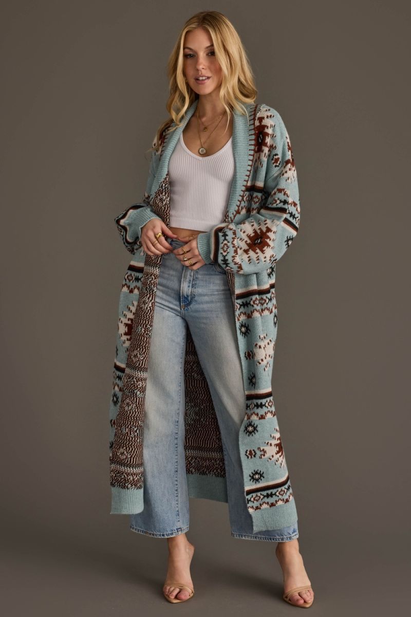 Aztec Soft Sweater Duster