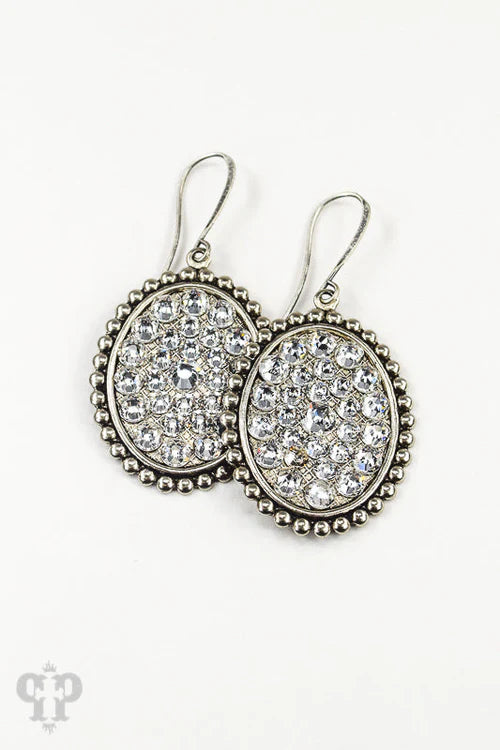 Austrian Crystal Small Oval Earrings
