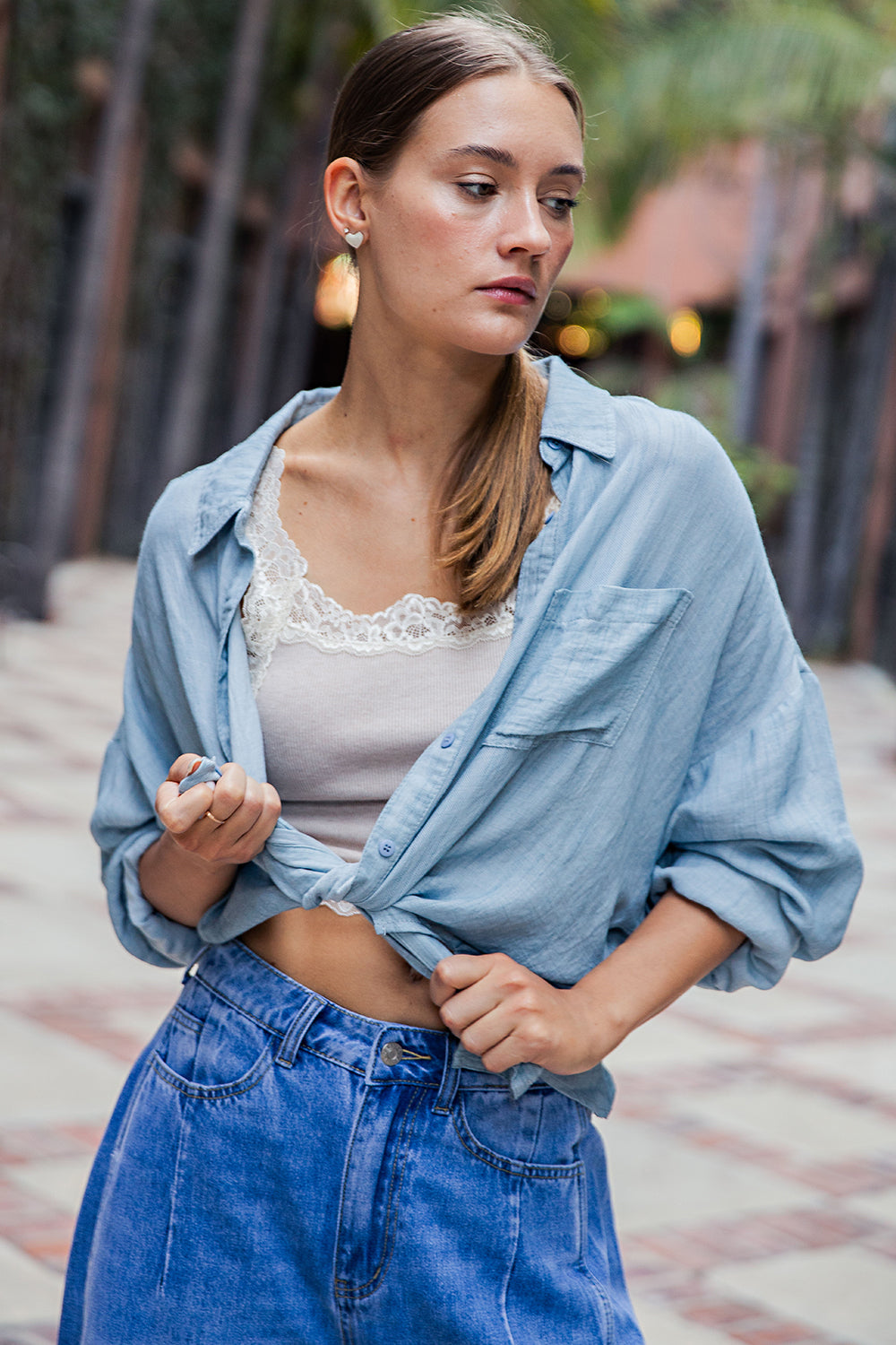 Soft Linen Blended Shirt by Cotierra