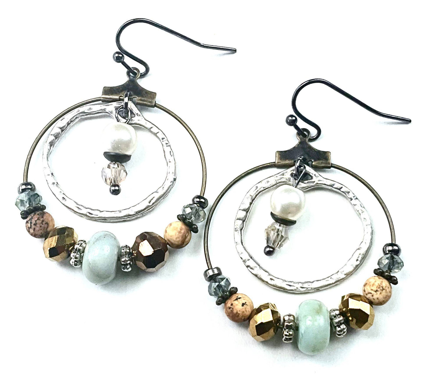 BEADED HOOP & RING earring by Lost and Found