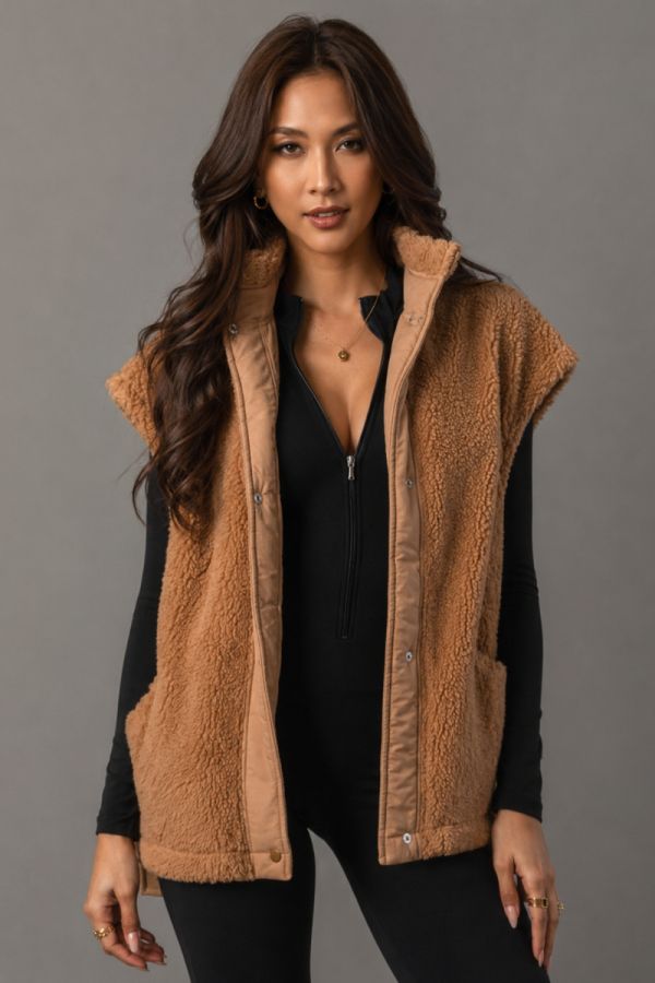 Fleece Relaxed Vest by Panache