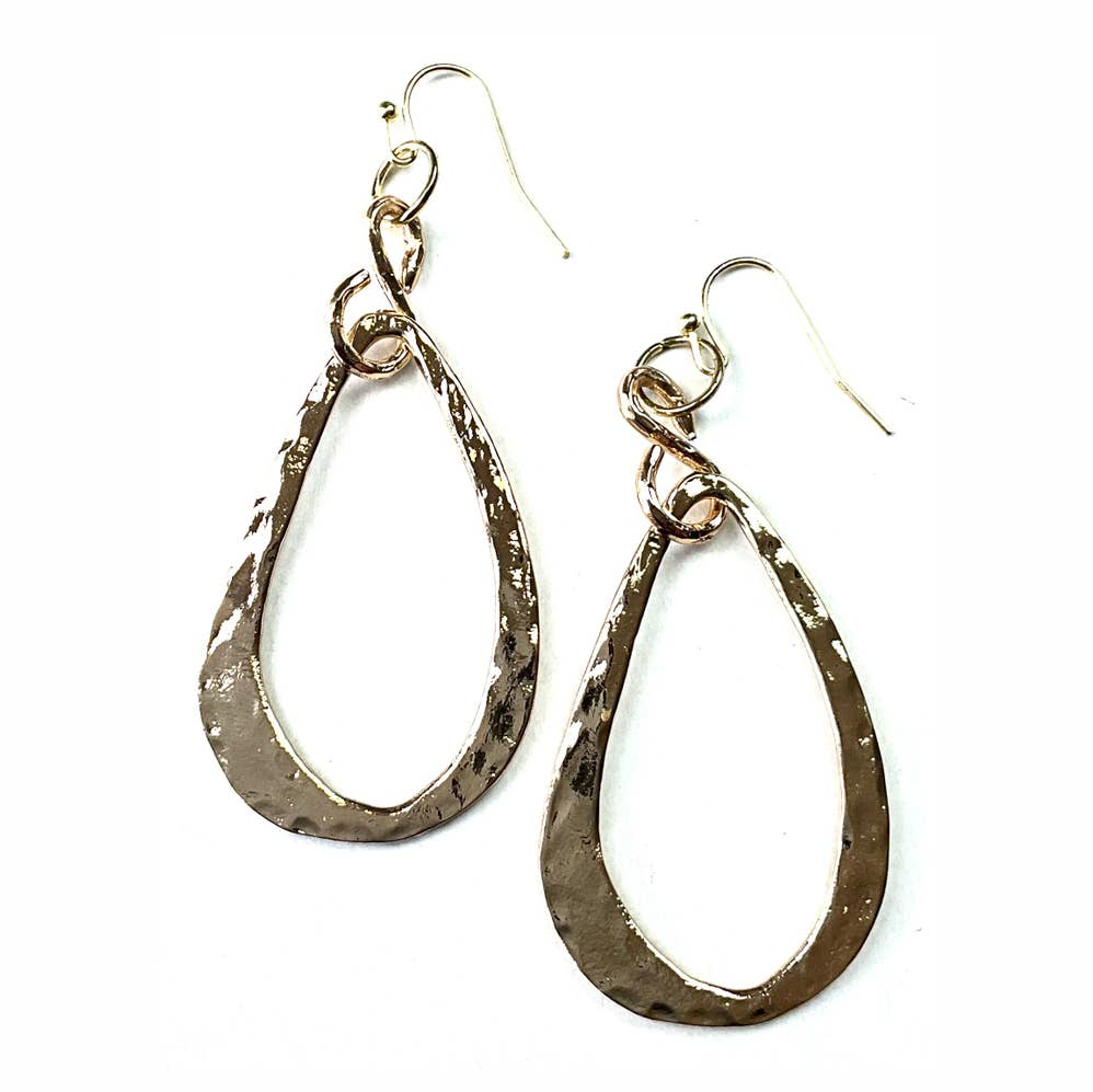Hammered Dangle Earring by Lost and Found