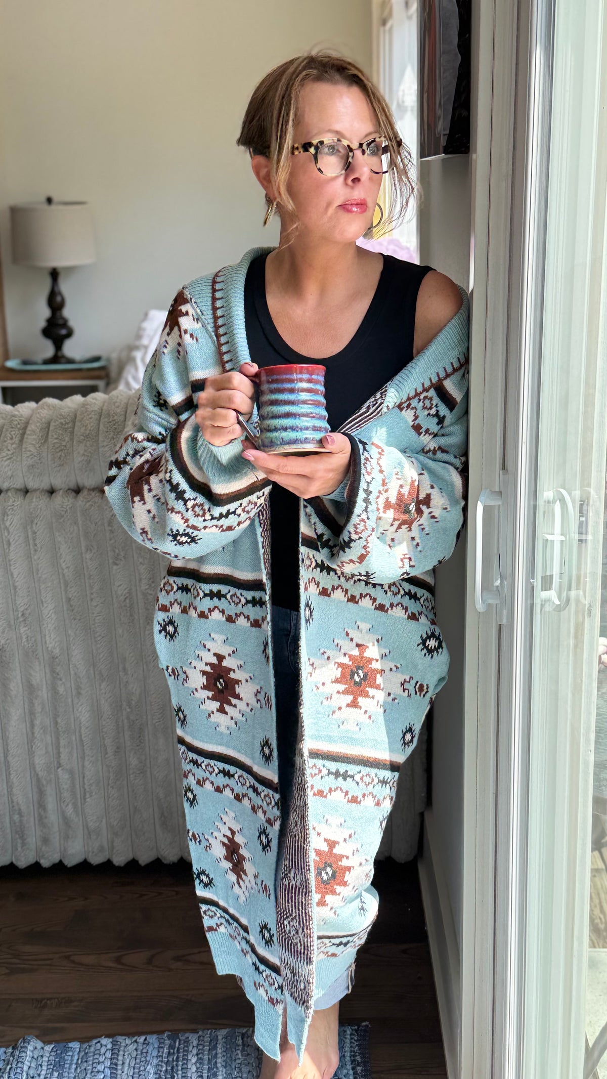 Aztec Soft Sweater Duster