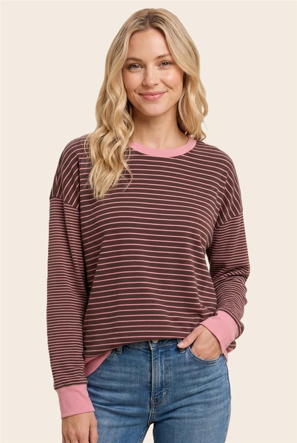 Stripe Micro Brushed Striped Sweatshirt