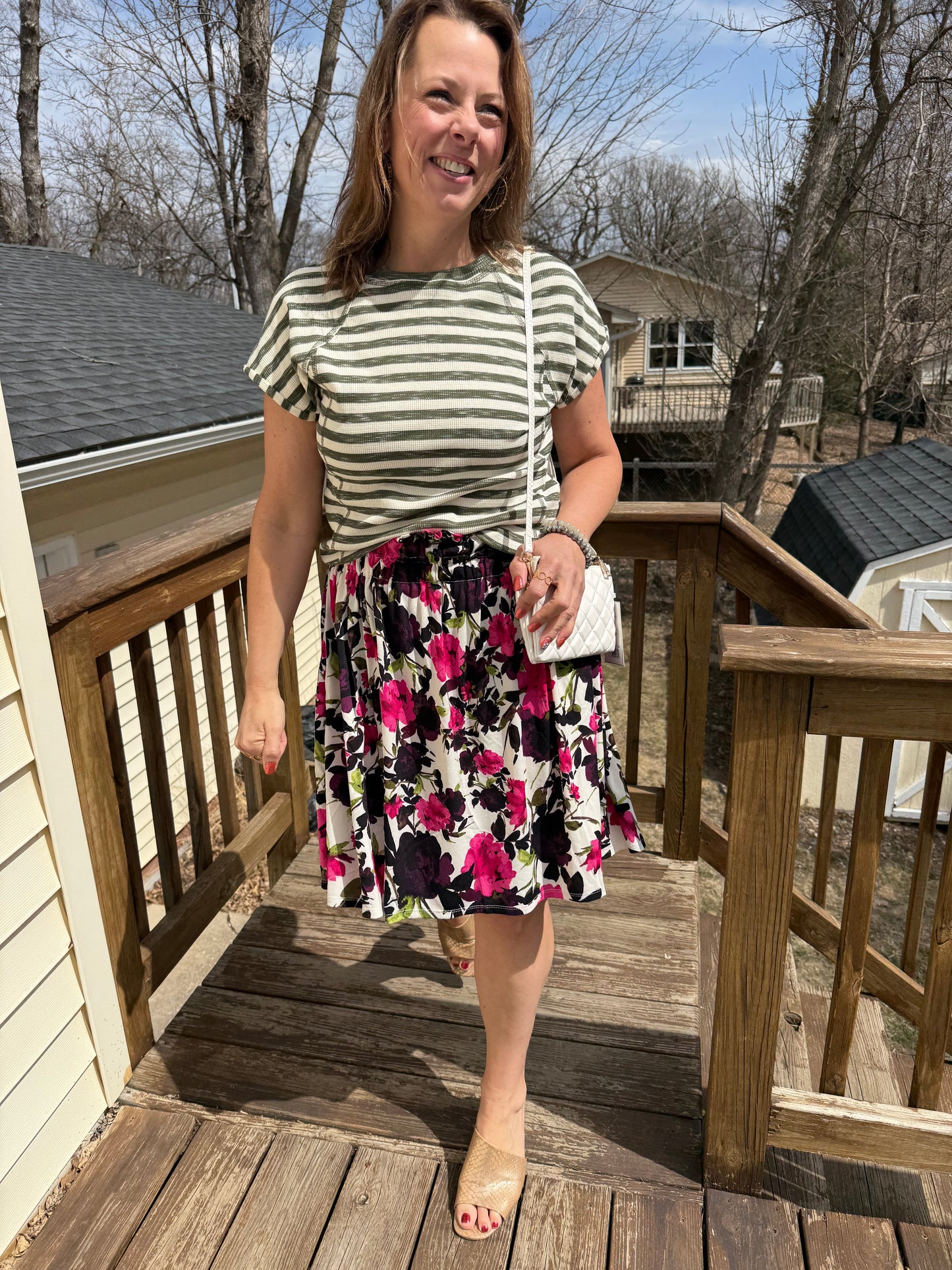 Stripe Waffle Weave Top