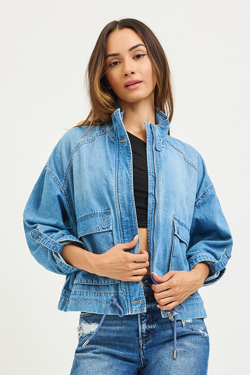Relaxed Stylish Jean Jacket by Risen
