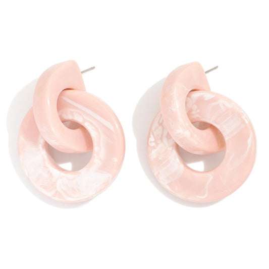 Chunky Link Acetate Earrings