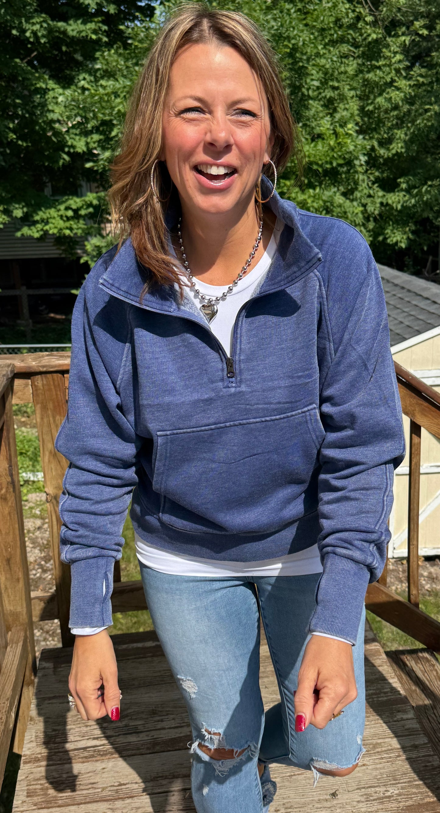 3/4 Zip Shop Fave Sweatshirt