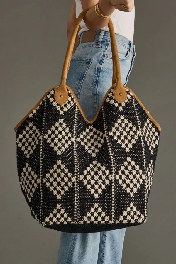 Diamond Woven Tote