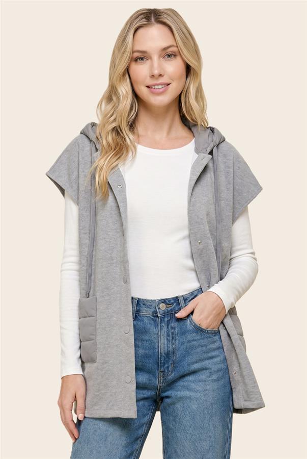 Snap Button Closure Vest by Staccato