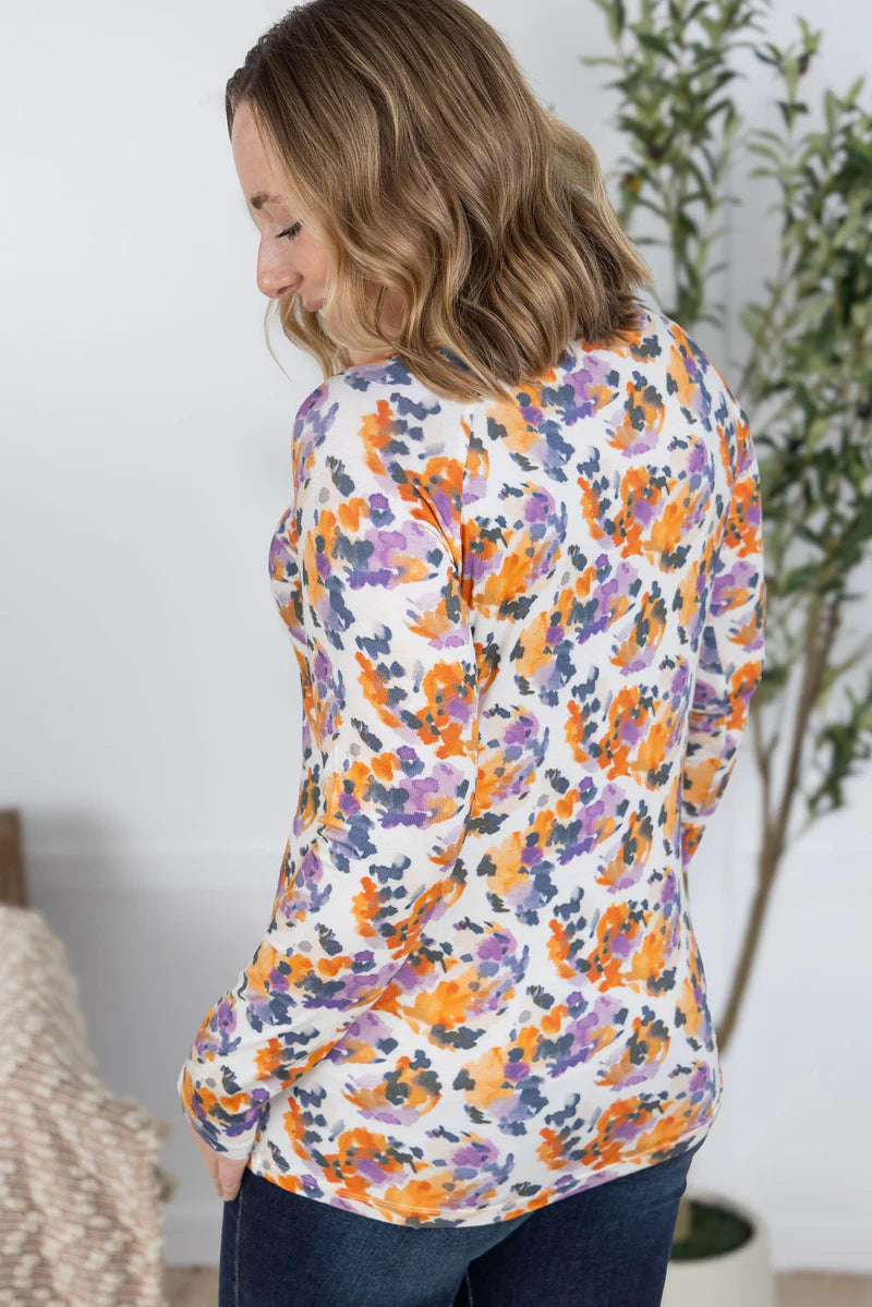 Blair Long Sleeve Top * Autumn Abstract