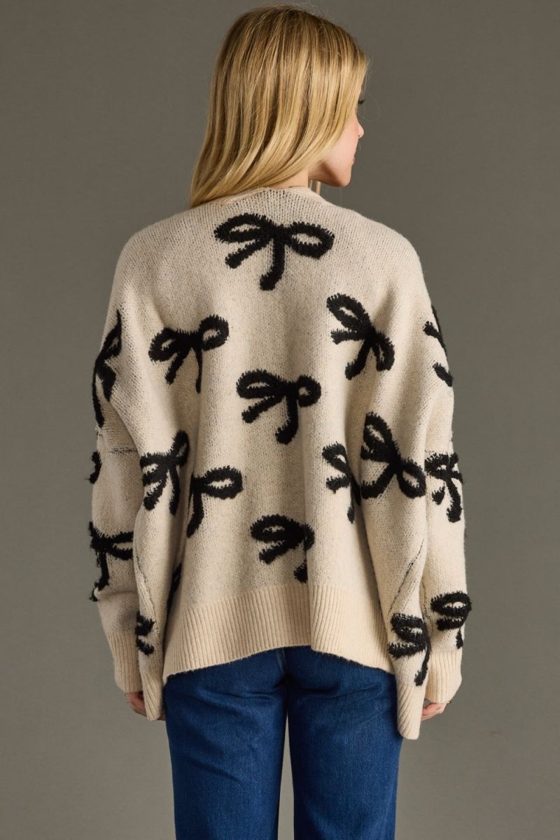 Bow Cardigan Sweater