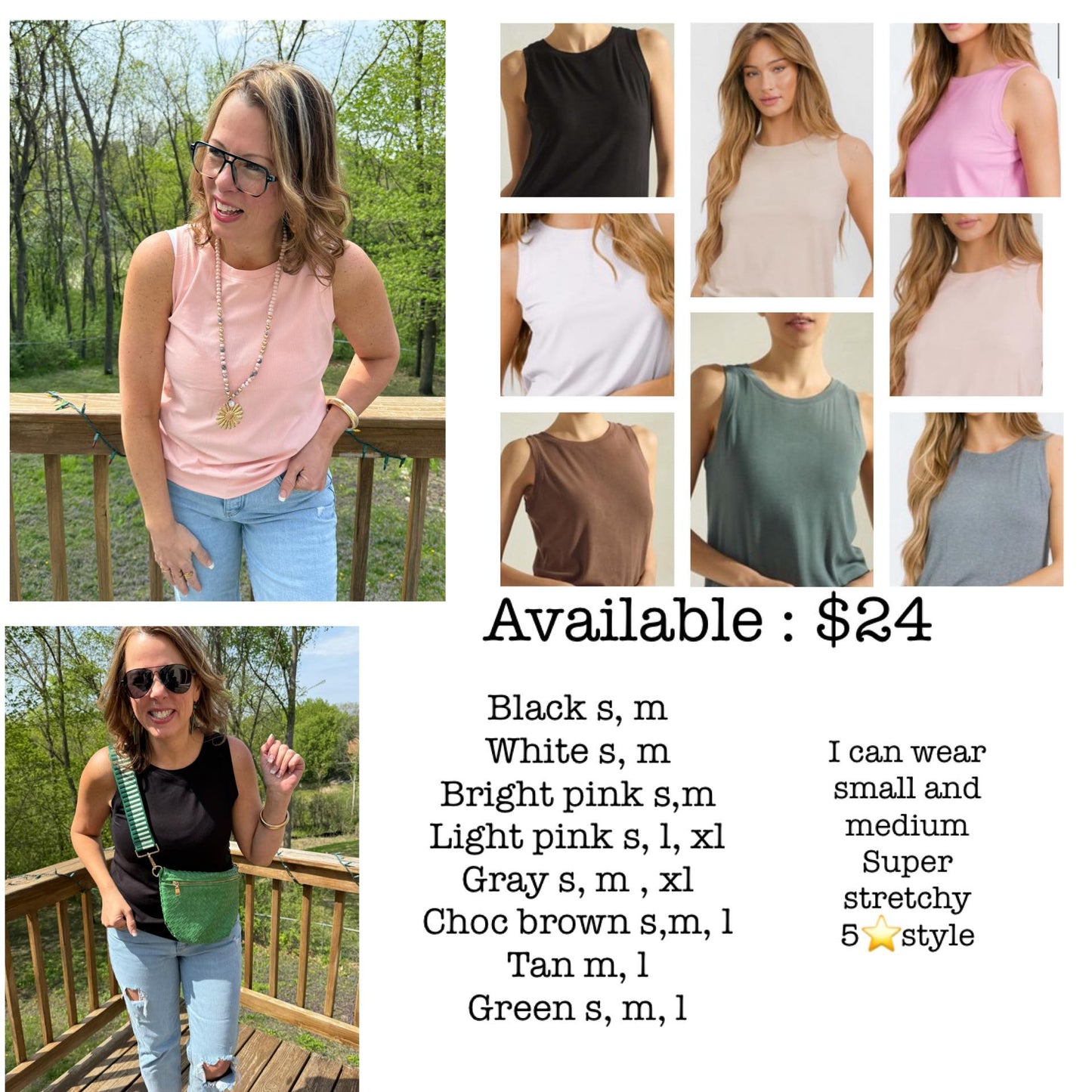 Loose Knit Relaxed Tank (Multiple Colors)