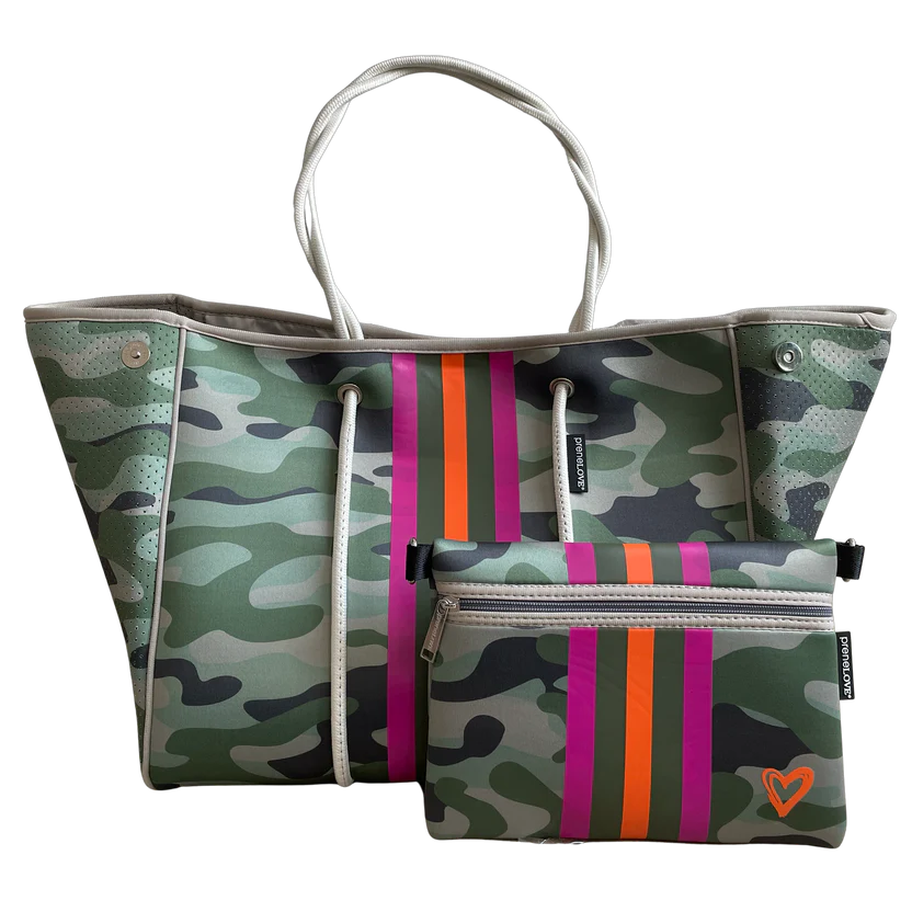 Neoprene Tote Bag and Matching Wristlet