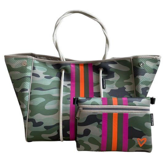 Neoprene Tote Bag and Matching Wristlet