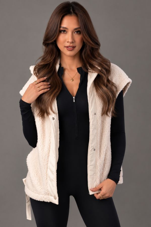 Fleece Relaxed Vest by Panache