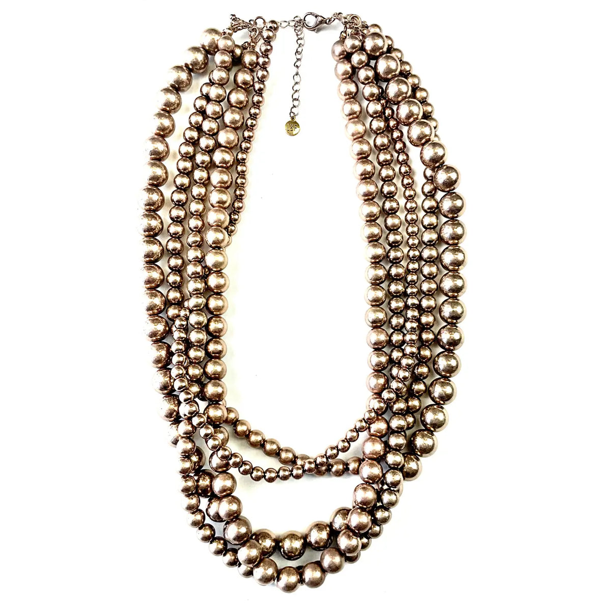 Graduating Gold Bead Necklace from Lost and Found a