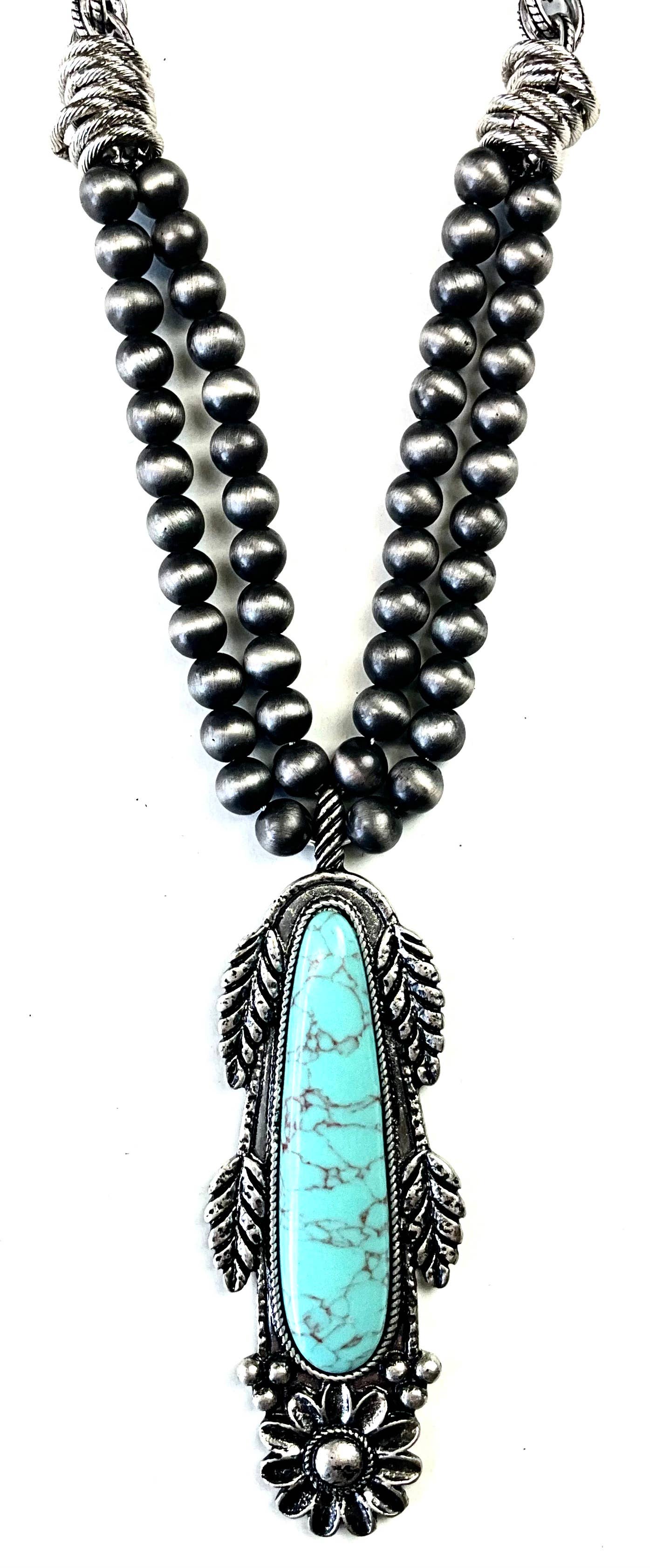 DBL. FAUX NAVAJO PEARL BEAD Necklace from Lost and Found