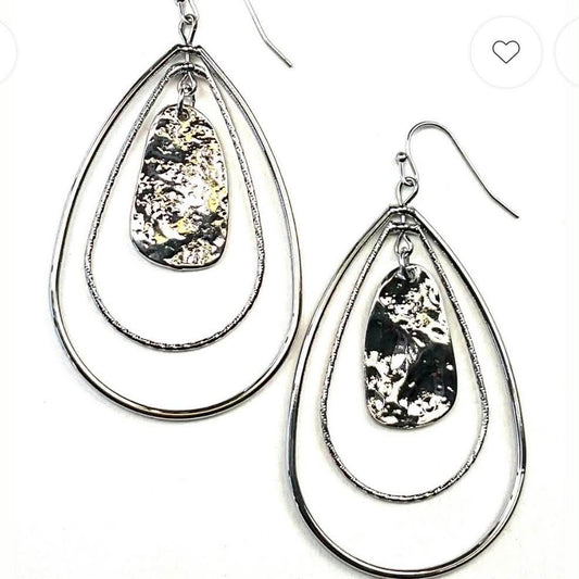 Hammered Dangle Silver Earrings from Lost and Found