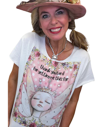 Tee by Indigo Blue, Short Sleeve with BLING