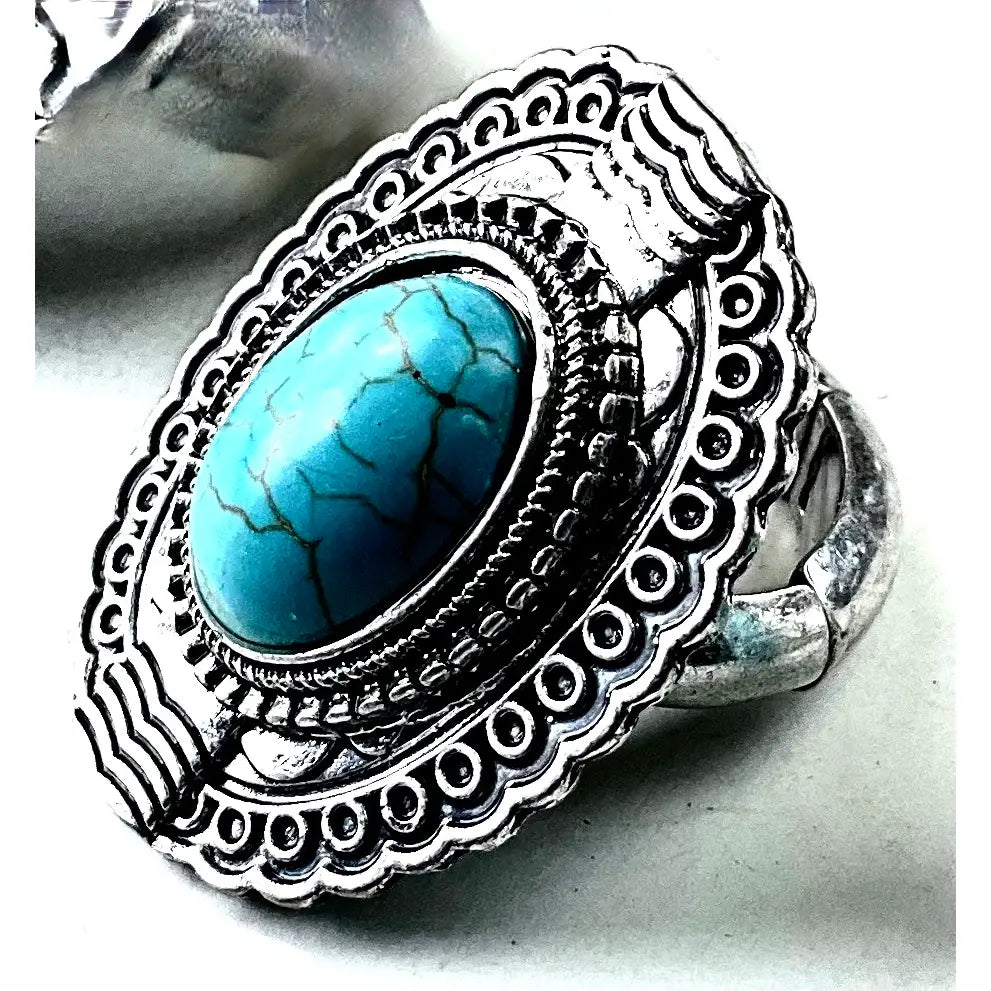 Oval with Silver Detail Lost and Found RING