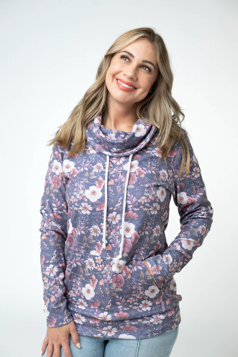 Blushwood Floral Funnel Neck Sweatshirt by Michelle Mae