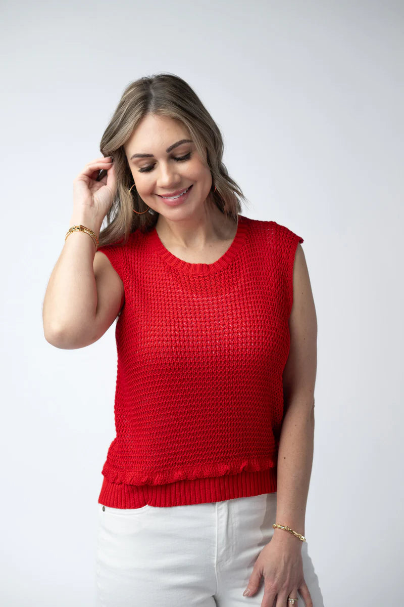 Amaya Open Knit Vest