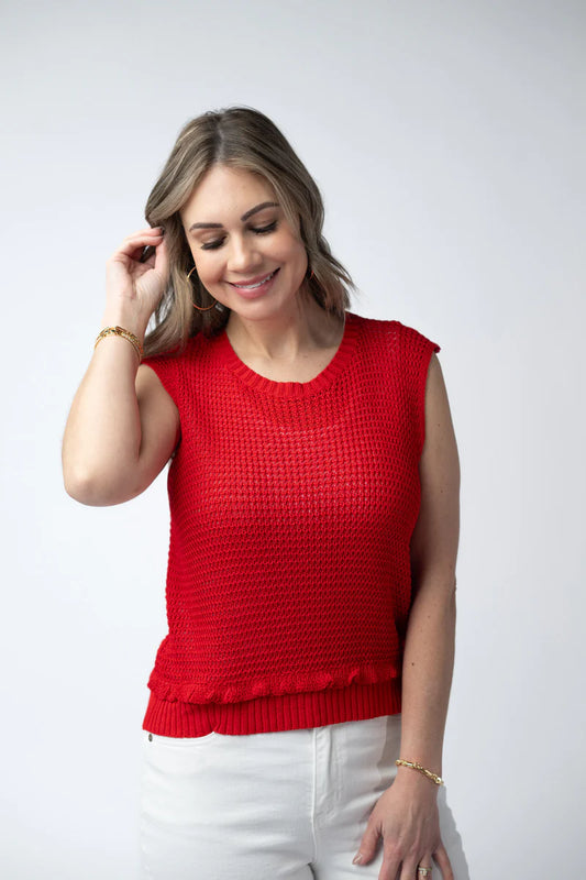 Amaya Open Knit Vest