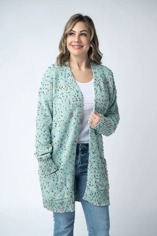 Carly Confetti Dot Knit Cardy