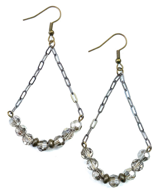 Gray Bead Earrings