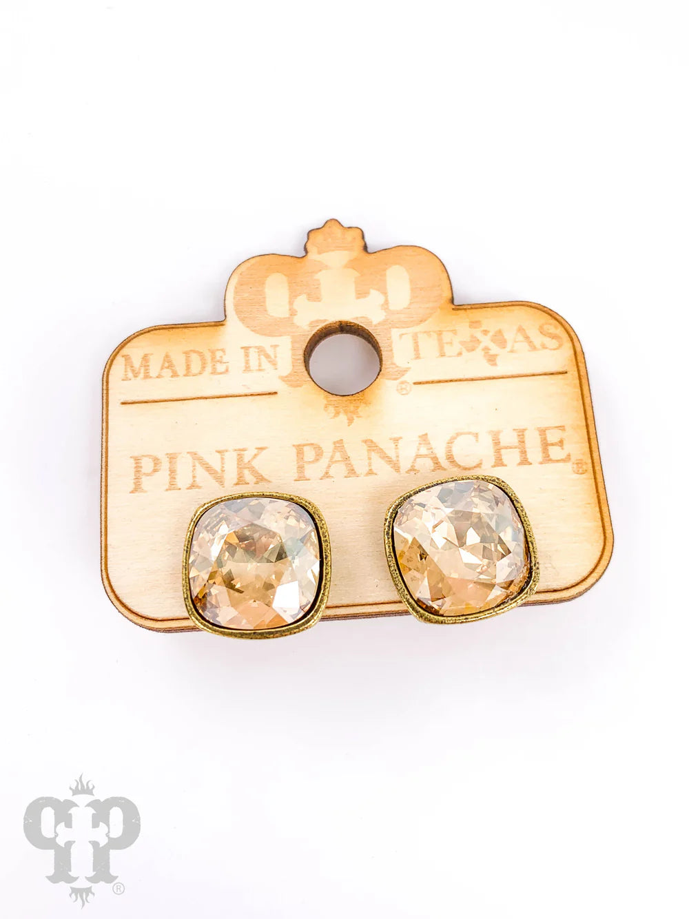 Austrian Crystal Post Bound Stud Earrings