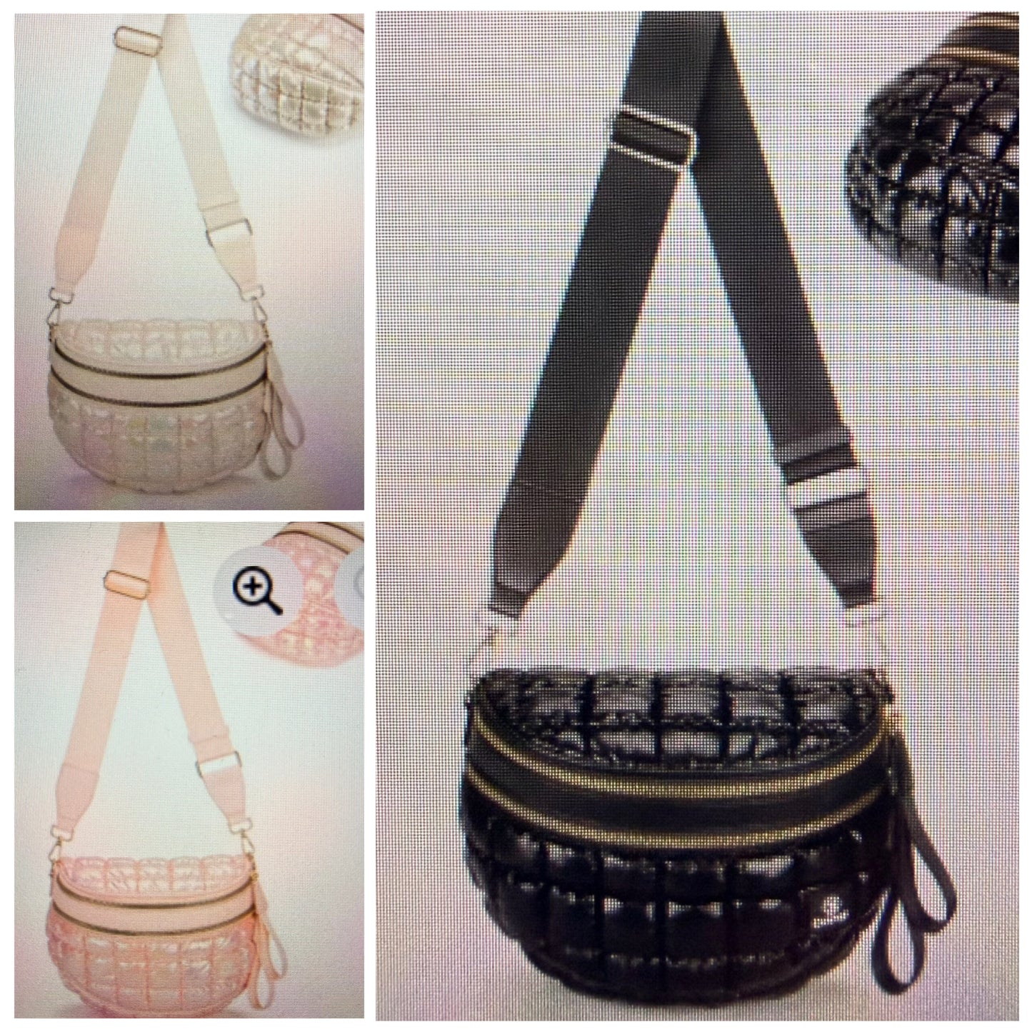 Roni Puffer Side bag with Removeable Strap (Multiple Colors)