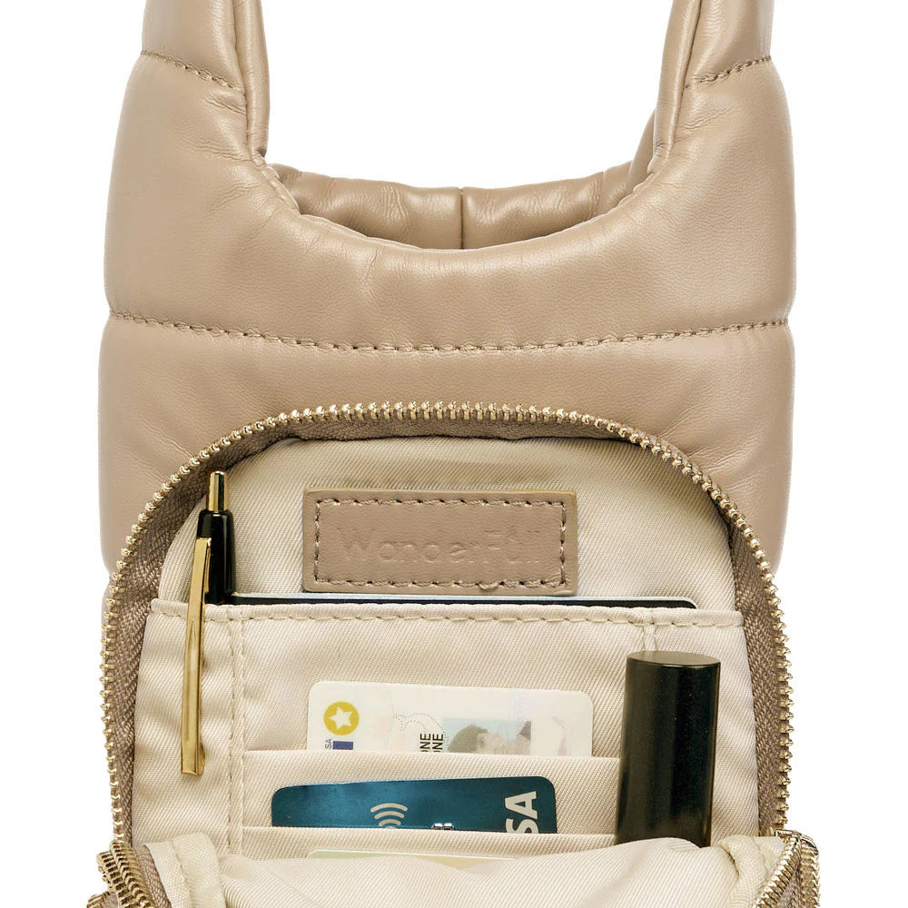 TAUPE VEGAN LEATHER HYDROBAG® WITH STRAP BUNDLE- OPRAH'S FAVORITE THINGS