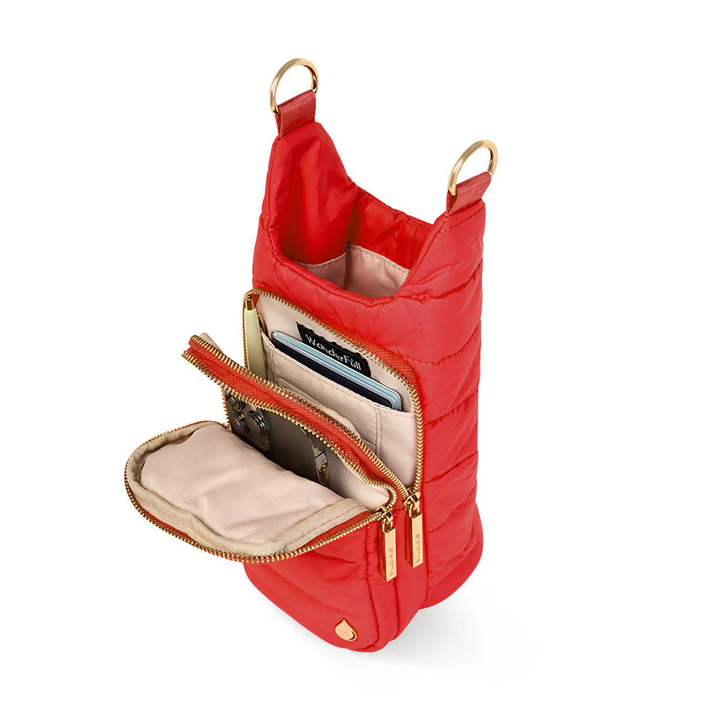 POPPY RED HYDROBAG® WITH RED & WHITE STRIPED STRAP