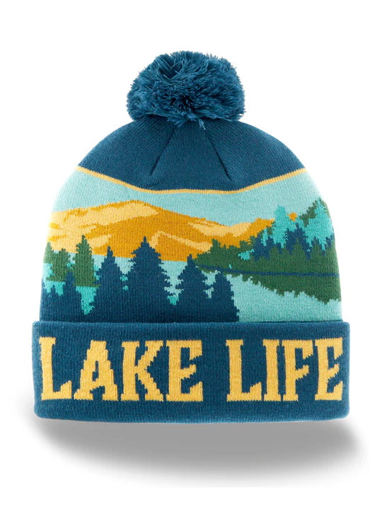 Lake Life Mountain Beanie