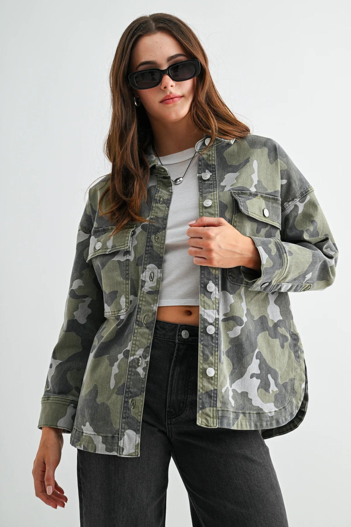 Camo Shacket by Mica