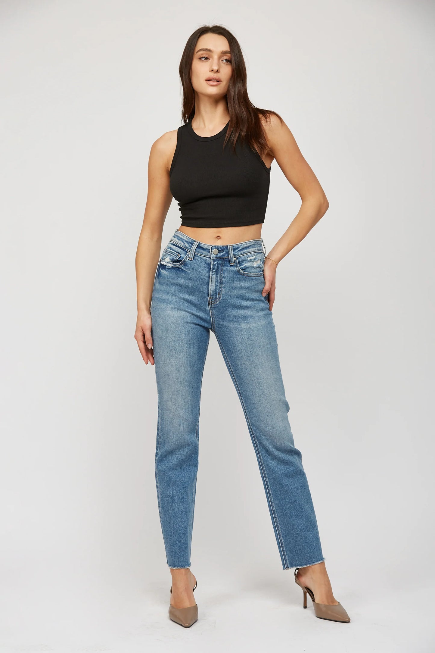 Straight Leg Denim By Mica