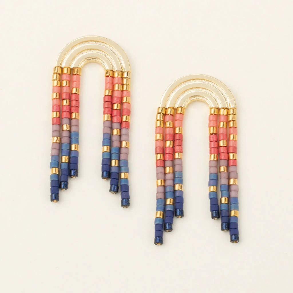 Rainbow Fringe Earrings