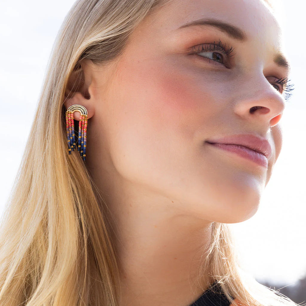 Rainbow Fringe Earrings