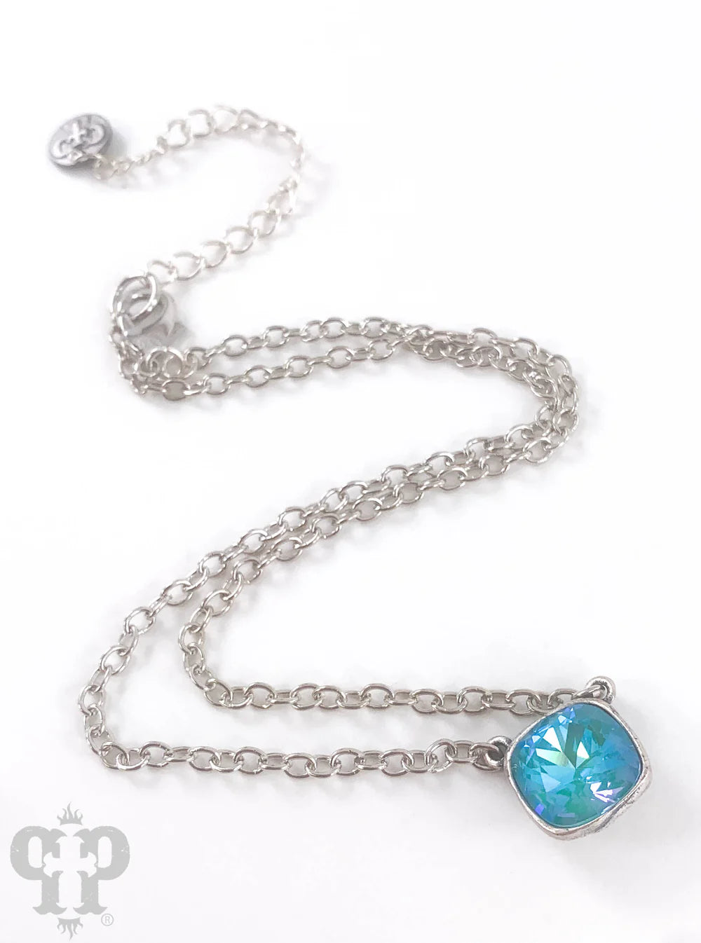 Austrian Crystal Square Chain Necklace