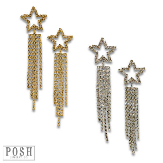 Rhinestone Star Earrings