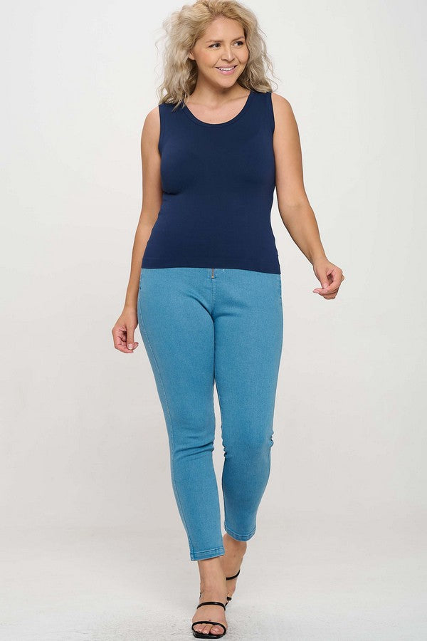 High Low Neckline Reversible Tank Top