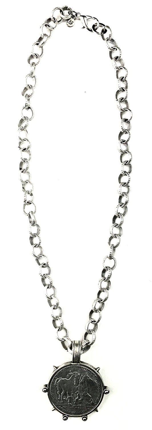 Horse Coin Pendant Necklace