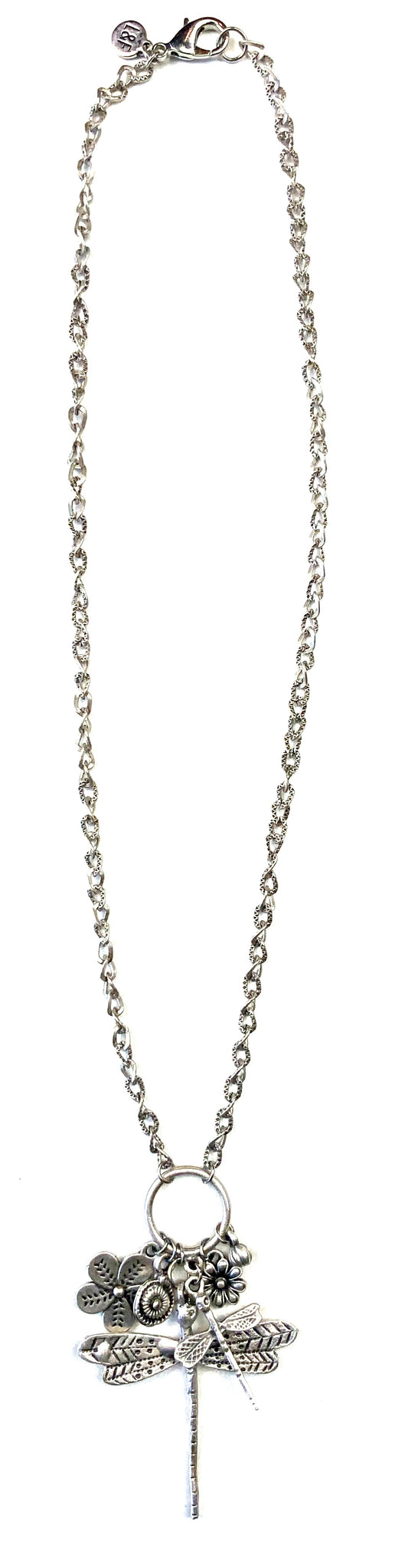 Dragonfly Garden party charm cluster Necklace